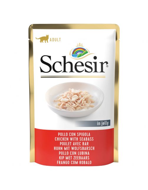 Schesir Cat Maaltijdzakjes Adult In Gelei 85 g - Kattenvoer