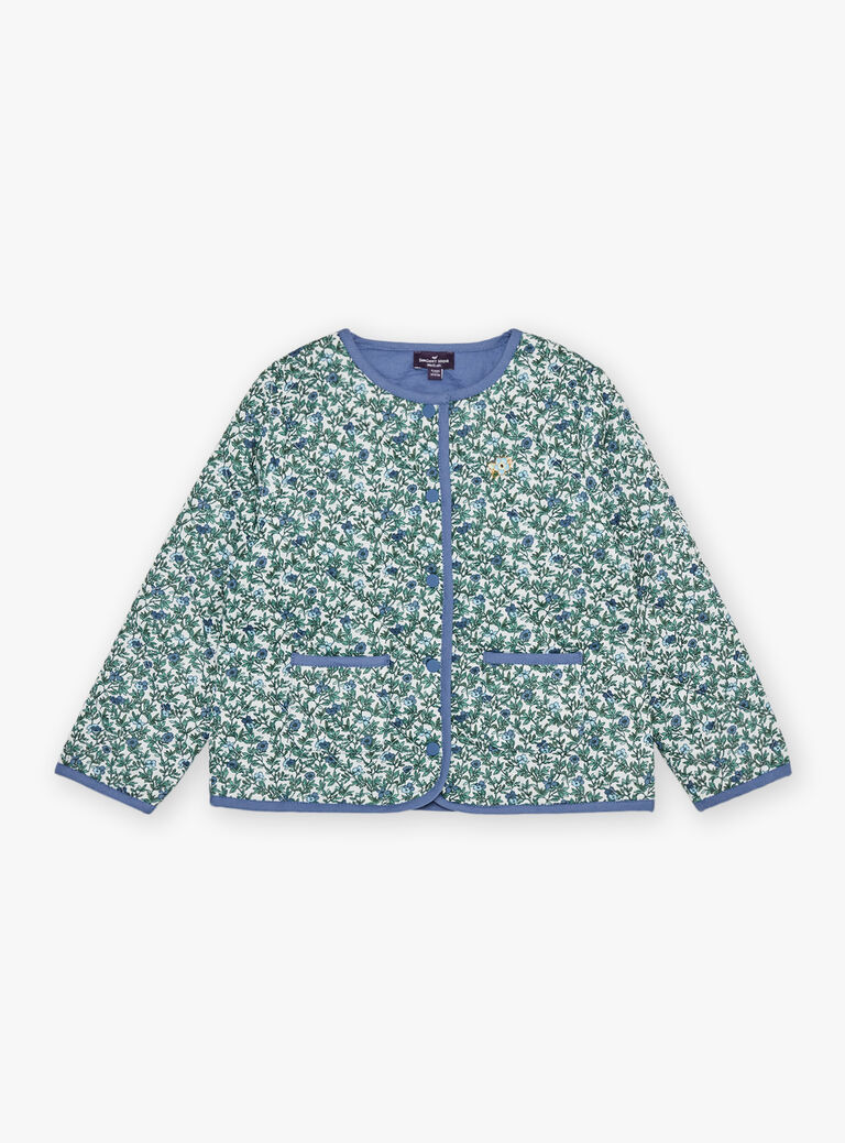 Veste matelassée écrue fleuri