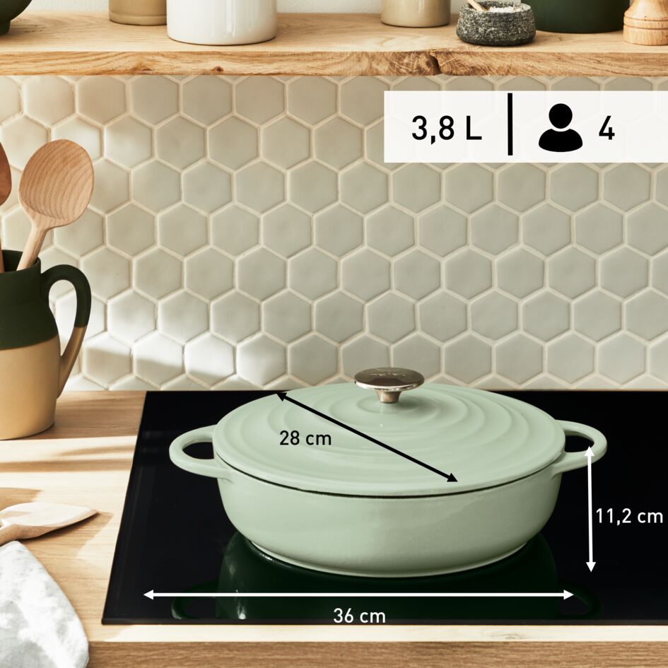 LOV braadpan groen - 3,8 L - inductie