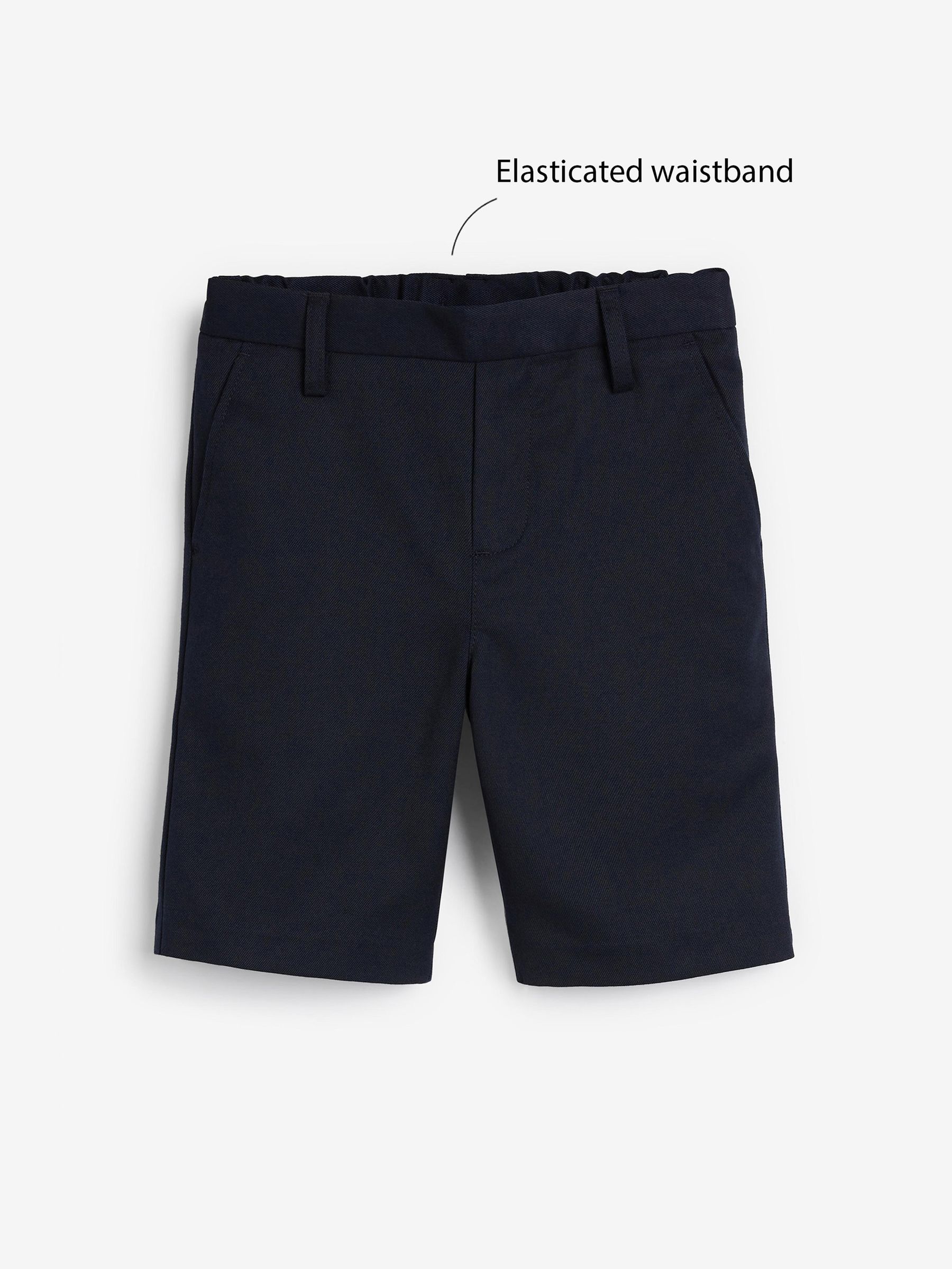 Marineblauw - Schoolshorts zonder plooien (3-14jr)
