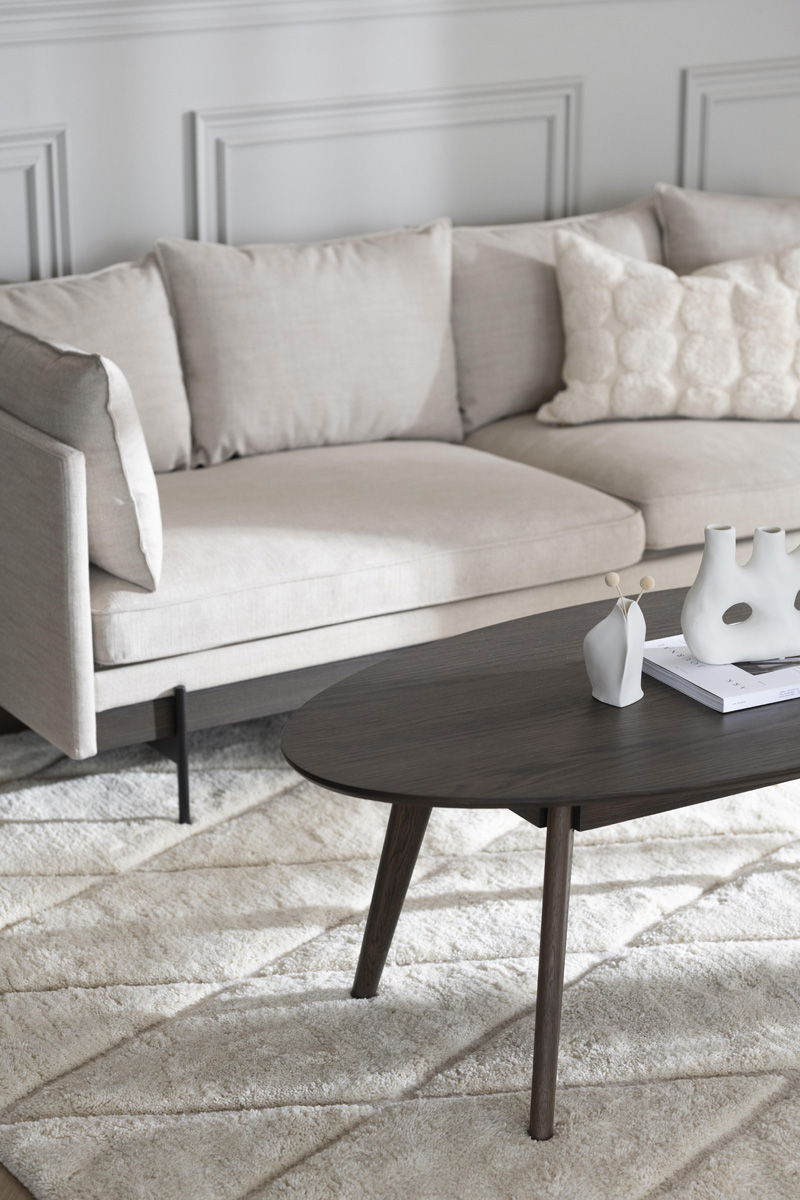 Ovale salontafel Yumi Whitewash