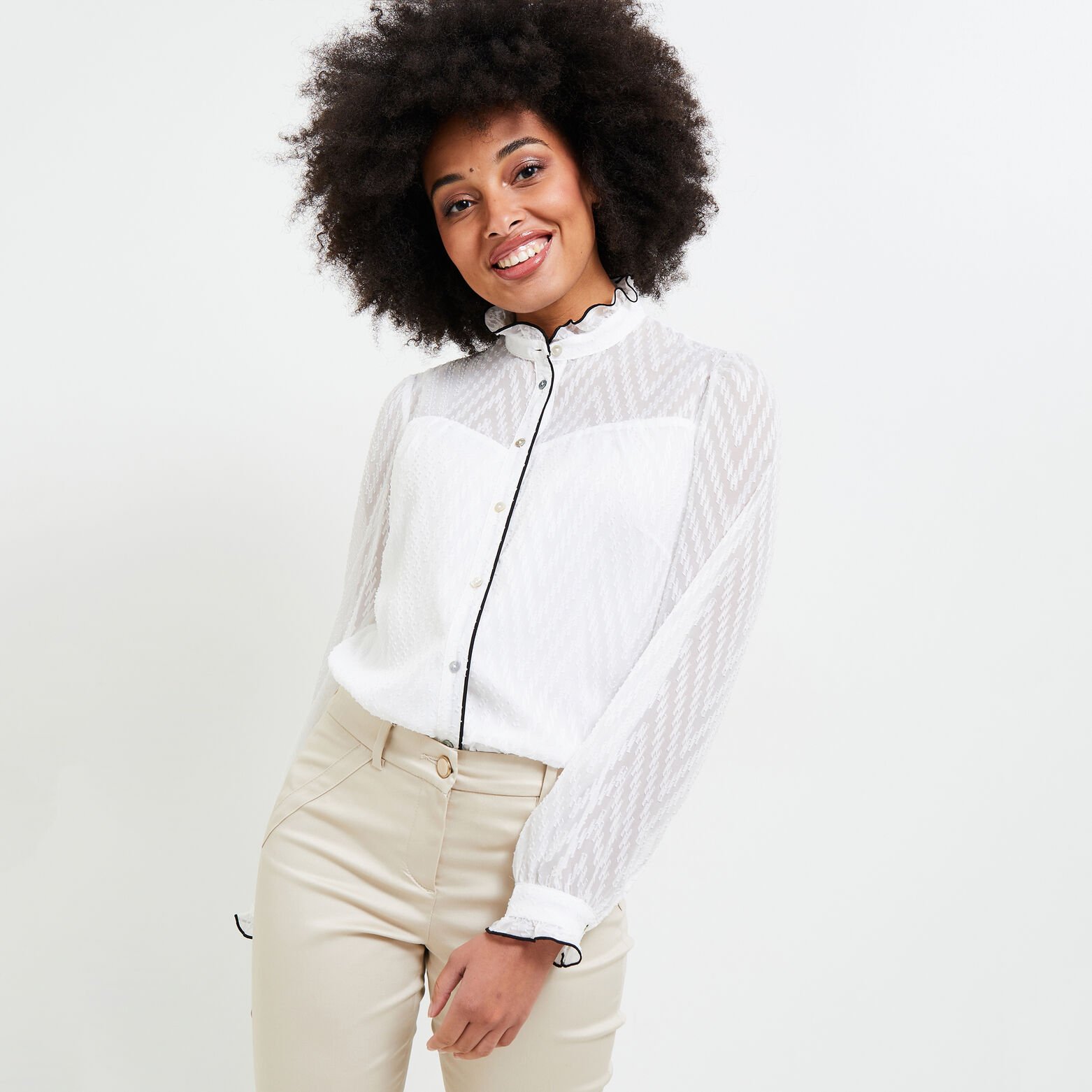Blouse volantée femme