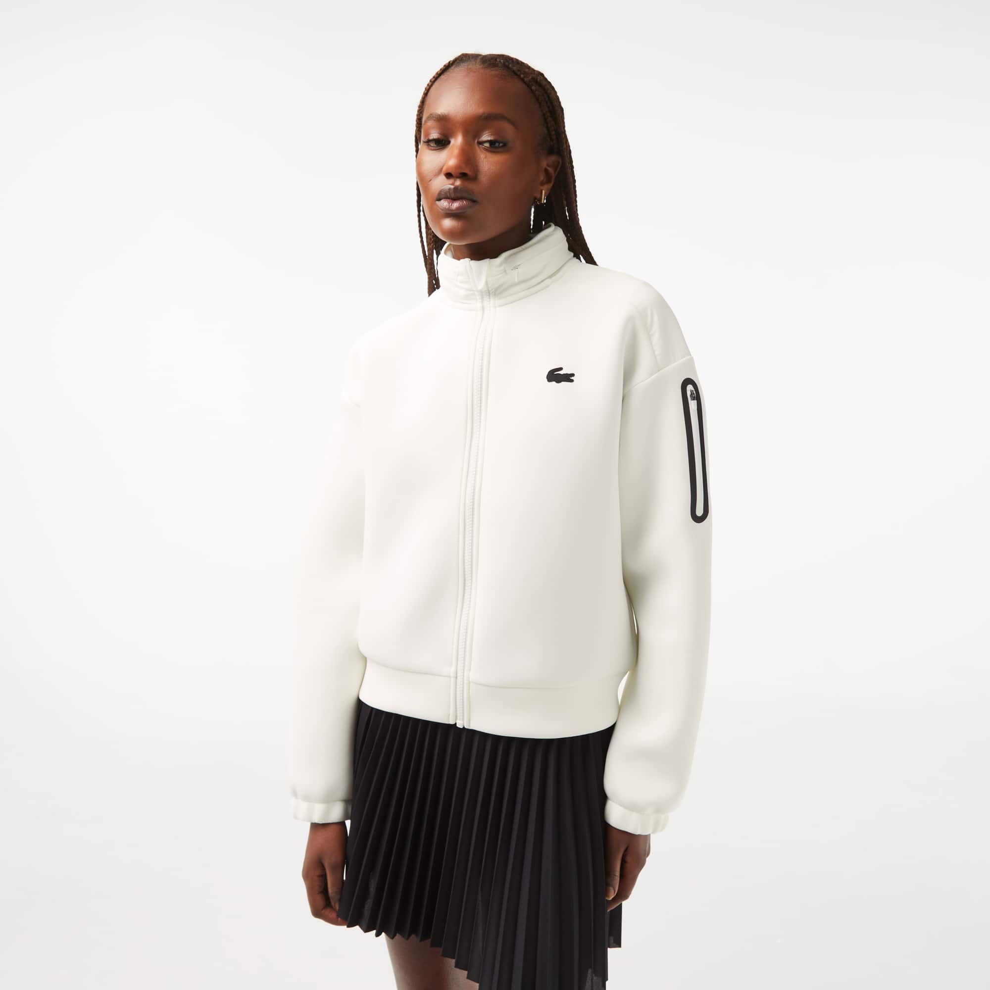 Sweatshirt zippé femme loose fit Lacoste SPORT avec capuche Sweatshirts - Blanc - Lacoste - Femme