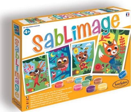 SentoSphère - Sablimage Animal Musici - Creatieve Set - Oranje - 4 Schilderijen