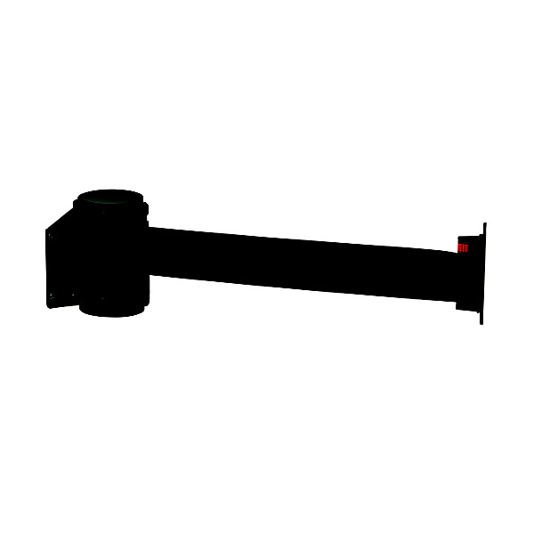 barrière de délimitation à ceinture retractable murale paceo - gris manganese - sangle noire 3 m