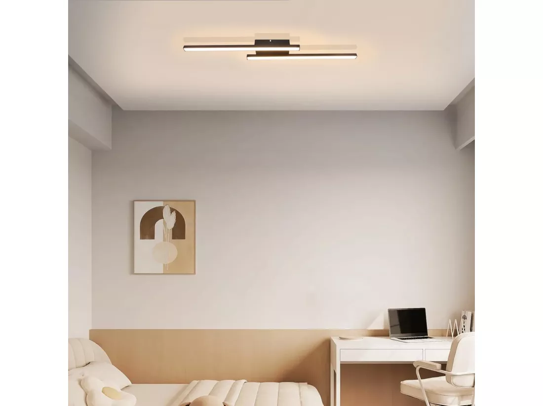NETTLIFE Plafonnier LED blanc 12W 3000K moderne