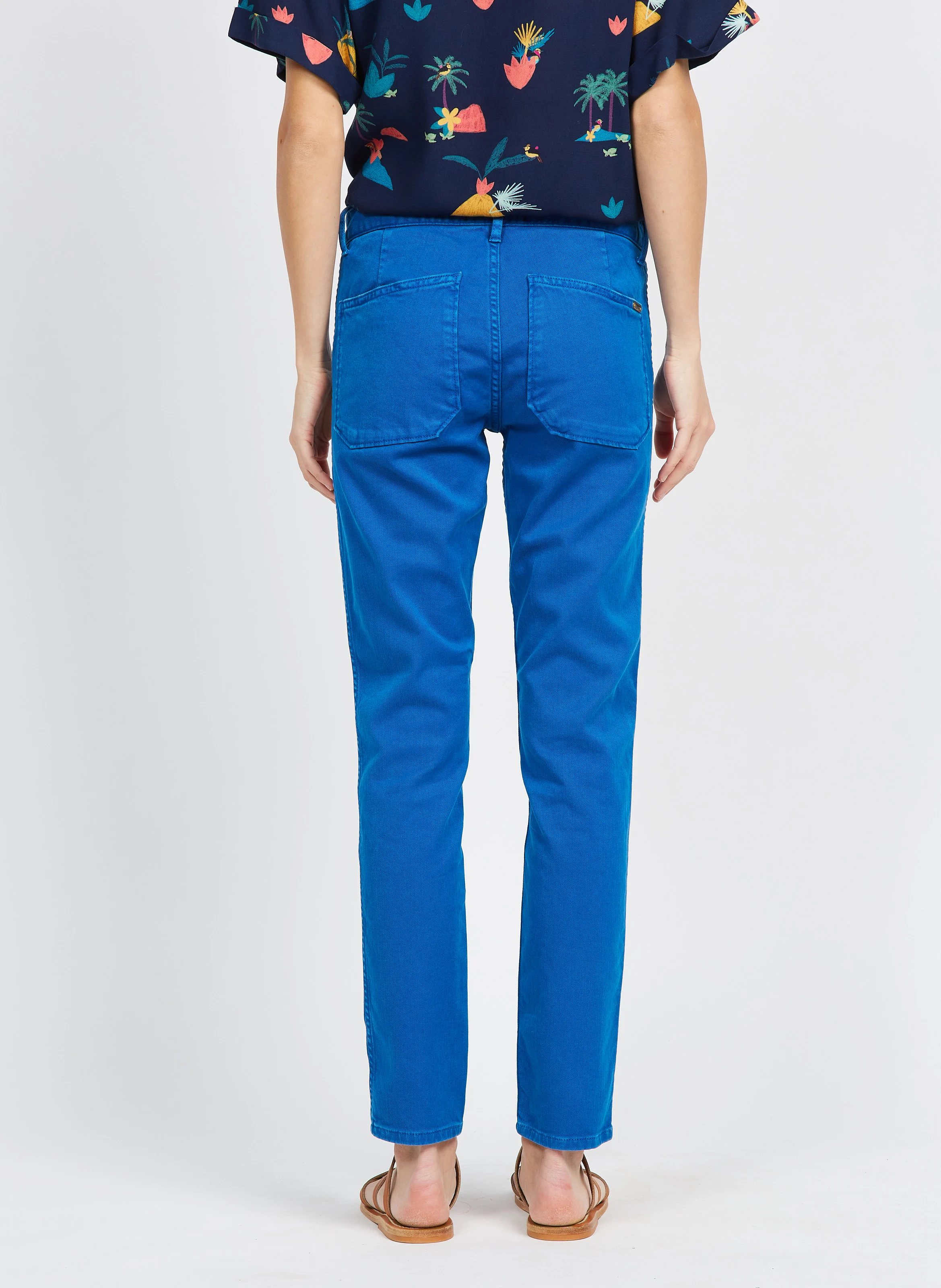 PIERCE - Jean slim en coton mélangé | Bleu