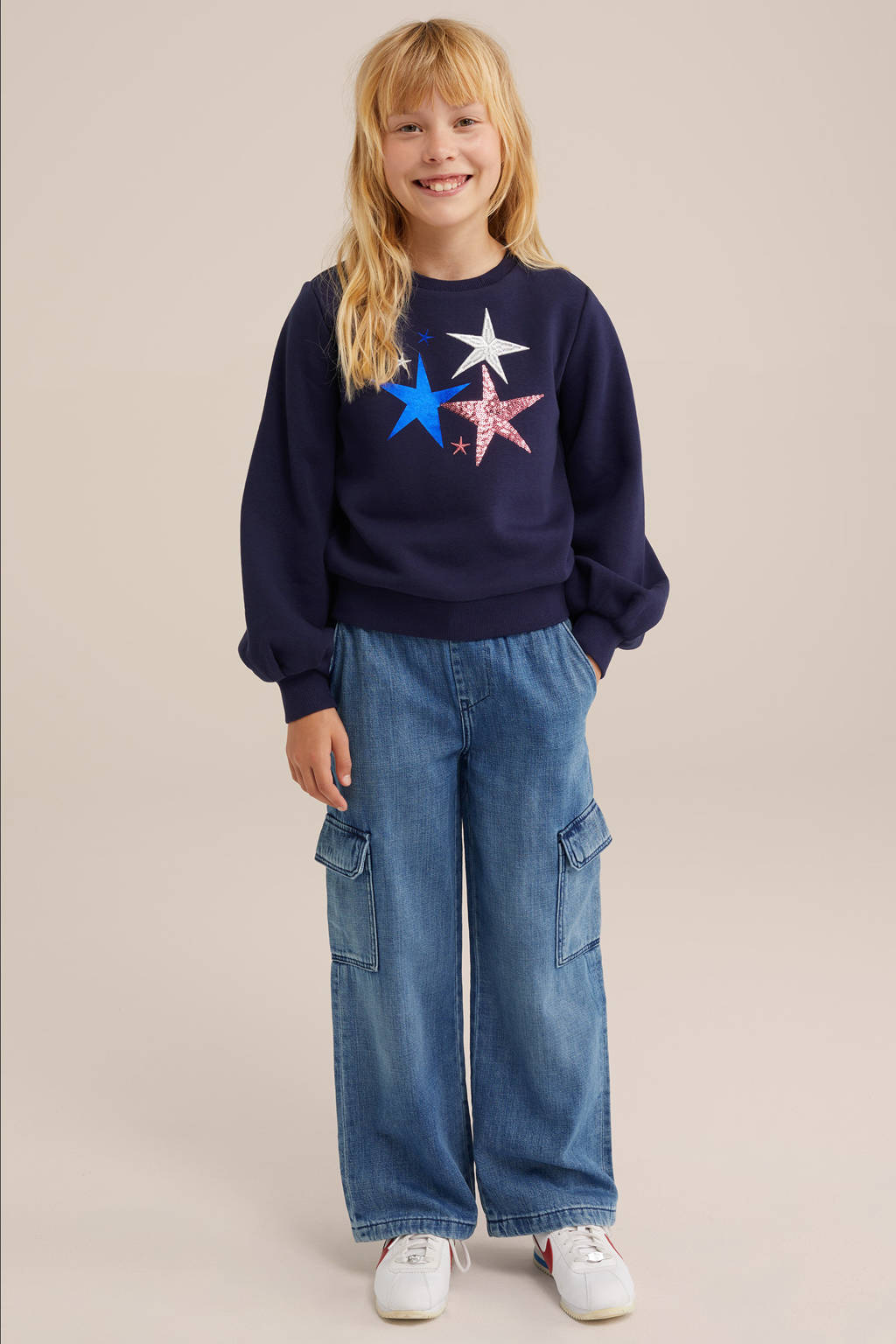 WE Fashion high waist loose fit jeans easy blue denim