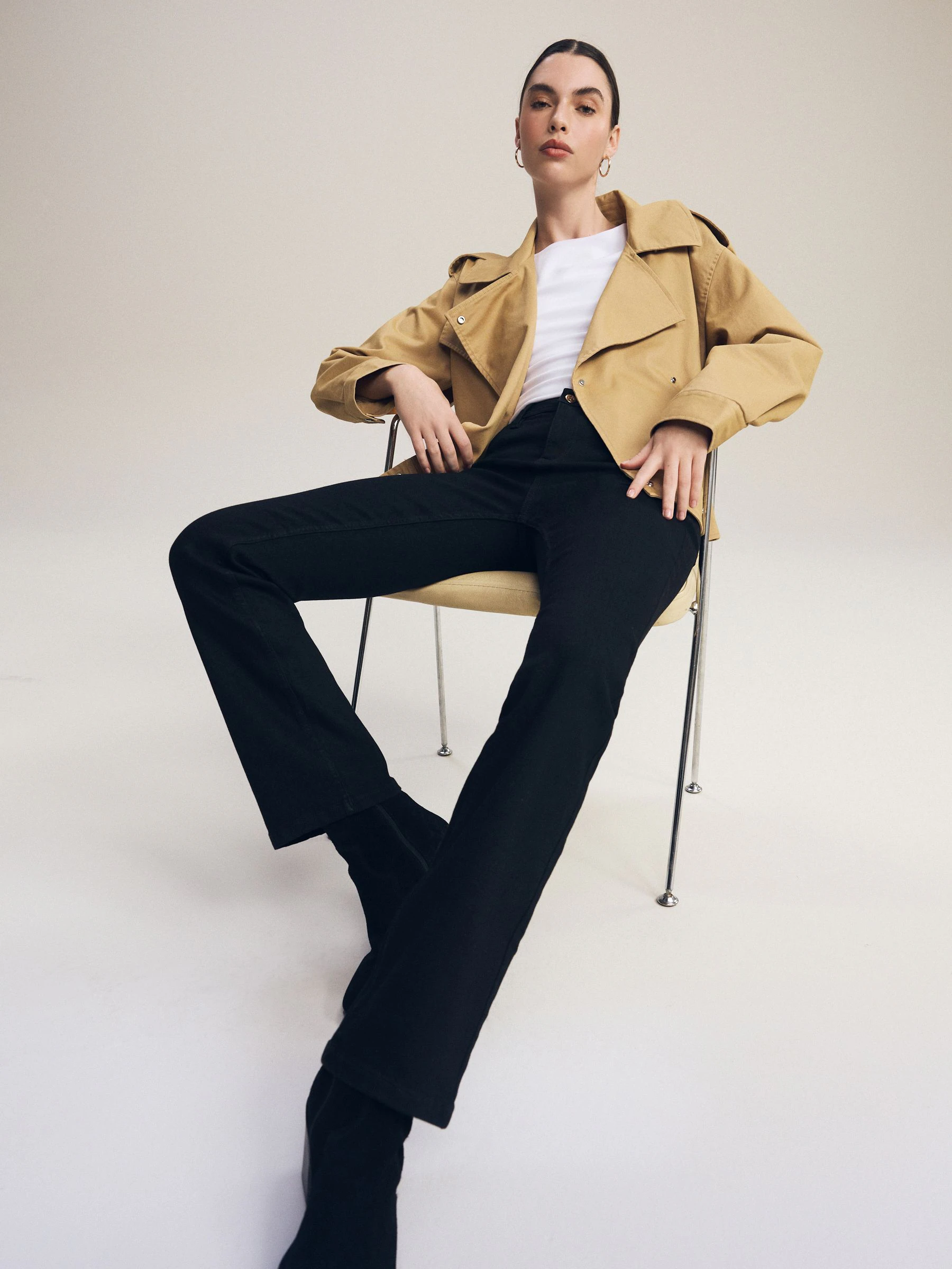 Zwart - Superzachte bootcut-jeans