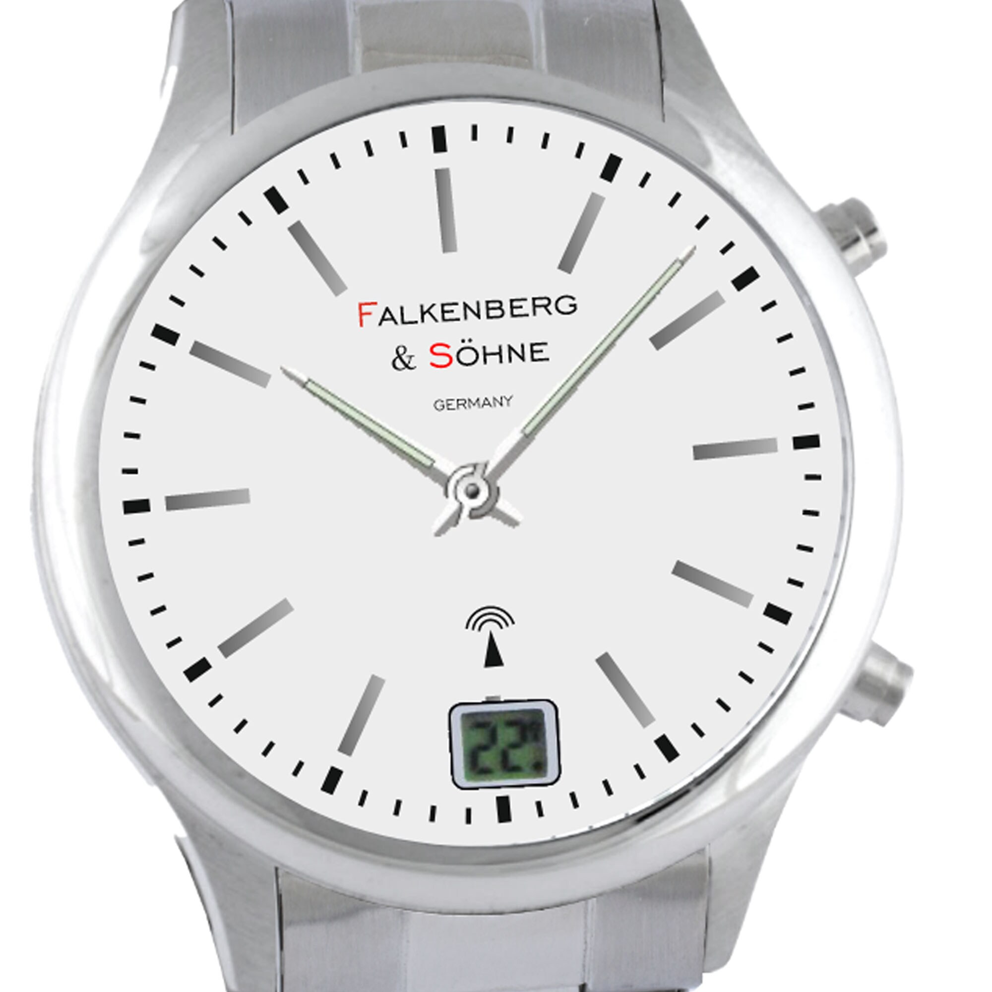 Falkenberg & SöhneFalkenberg & Söhne Funkarmbanduhr mit Datumsanzeige