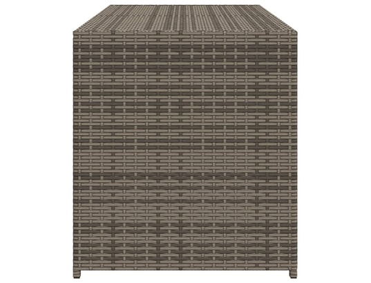 VIDAXL - Coffre Boîte de rangement de jardin gris 283l résine tressée