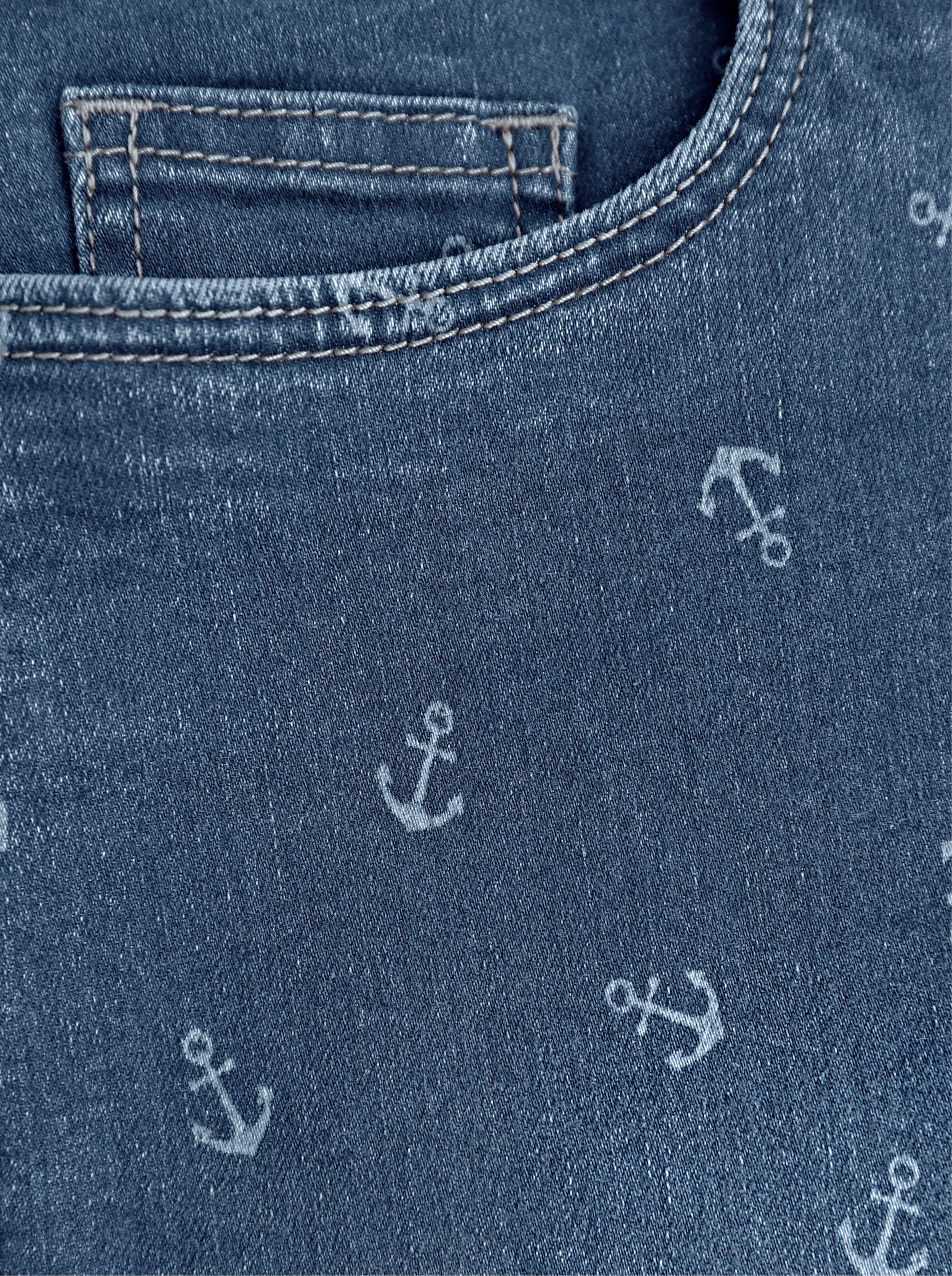 Capri-Jeans in blue-stone-washed