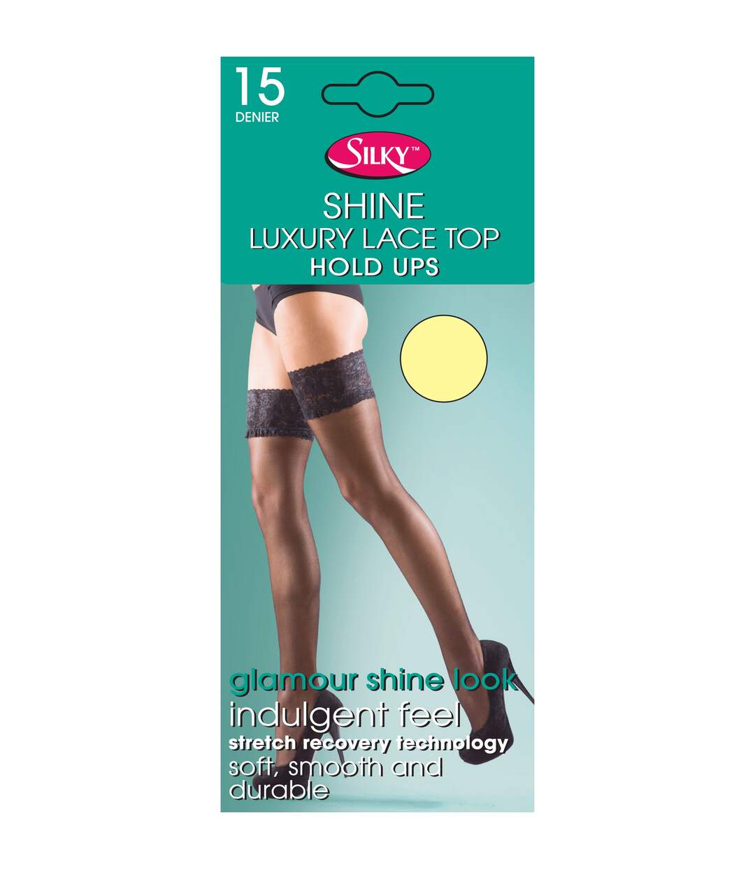 Silky Shine - Bas jarretière satinés (1 paire) - Femme (Crème) - UTLW256