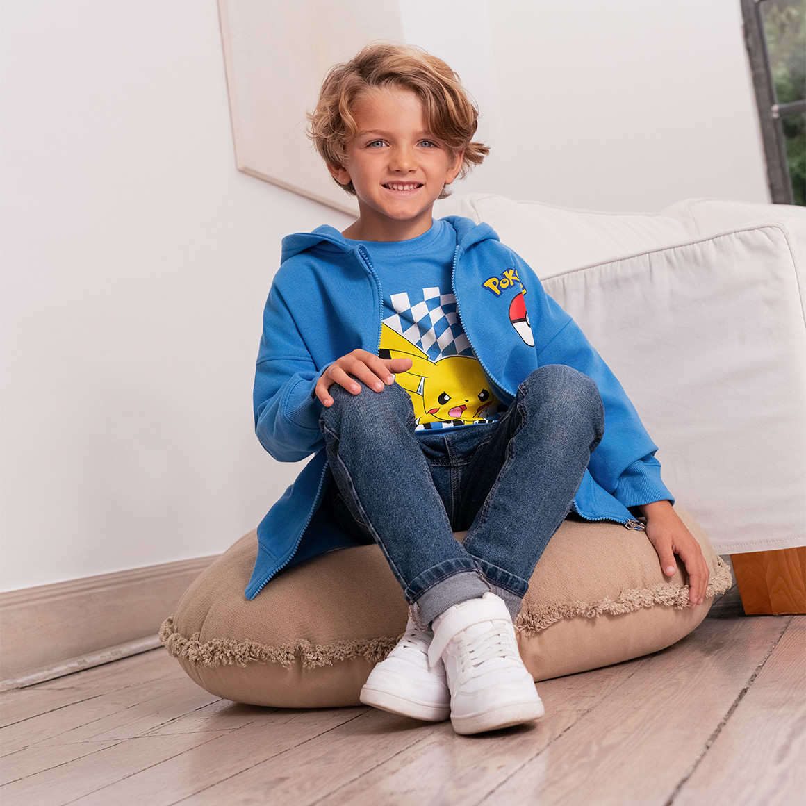 Topolino Pokémon T-Shirt mit Print hellblau