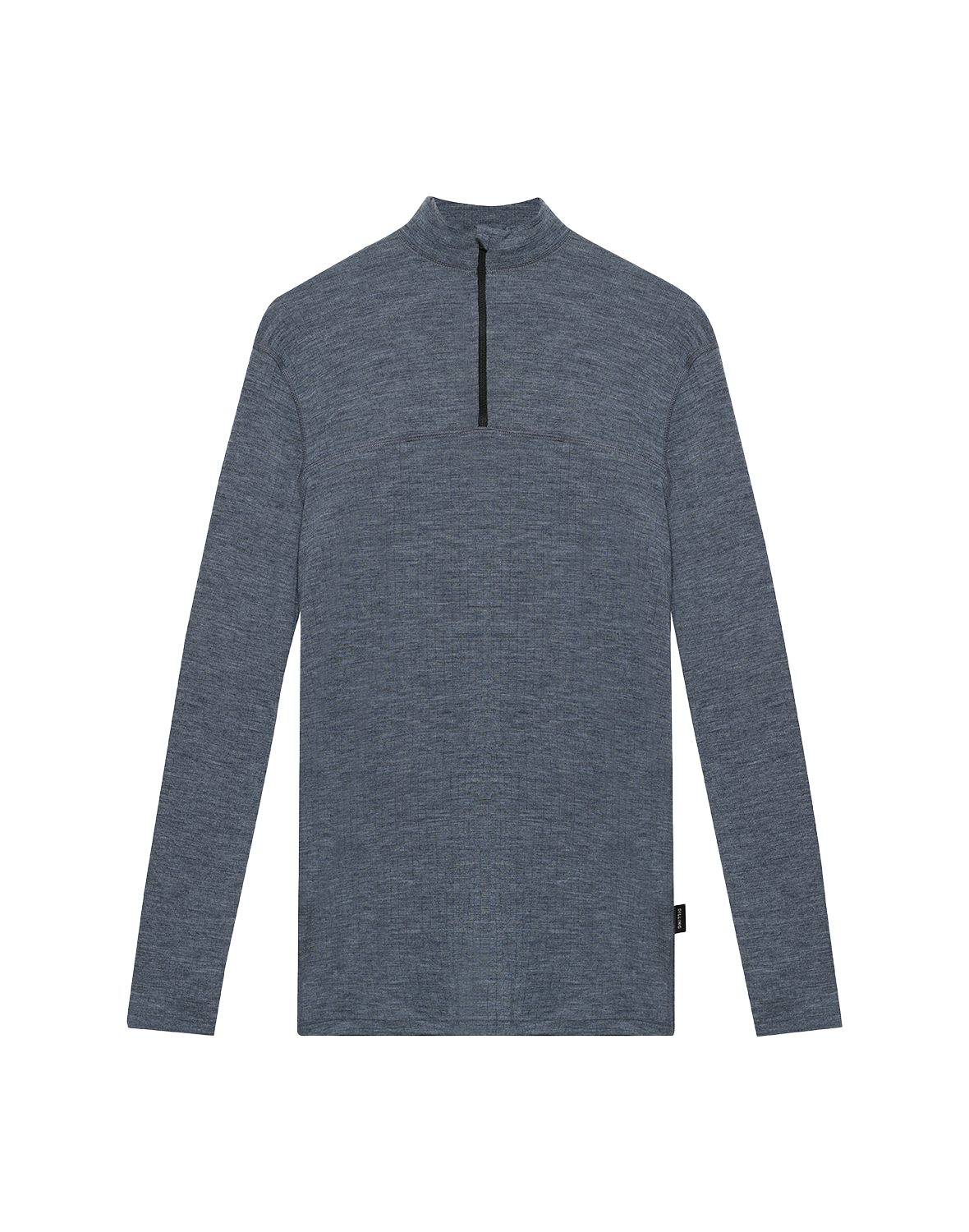 Shirt met halve rits van merinowol voor heren
