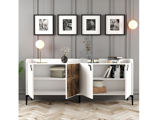 CONCEPT1 - Bahut Venedik blanc 180 x 35 x 78cm