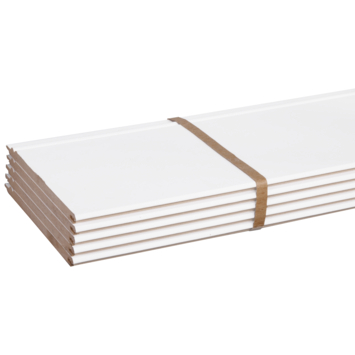 CanDo wand-en plafondpaneel MDF kraal wit gegrond 8x135 mm 260 cm 5 stuks