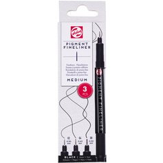 ROYAL TALENS Feutre Pigment Fineliner Bold, set de 3, noir