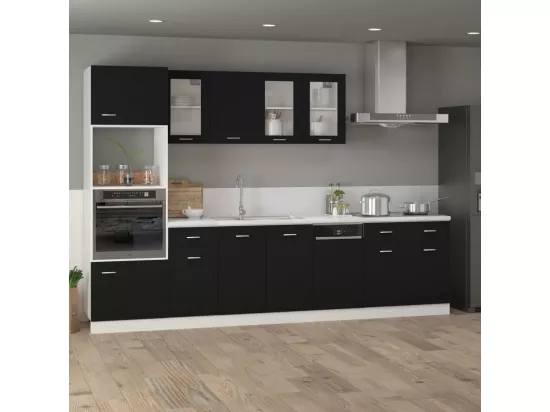 Armoire de plancher à tiroir Noir 80x46x81,5 cm Bois ingénierie