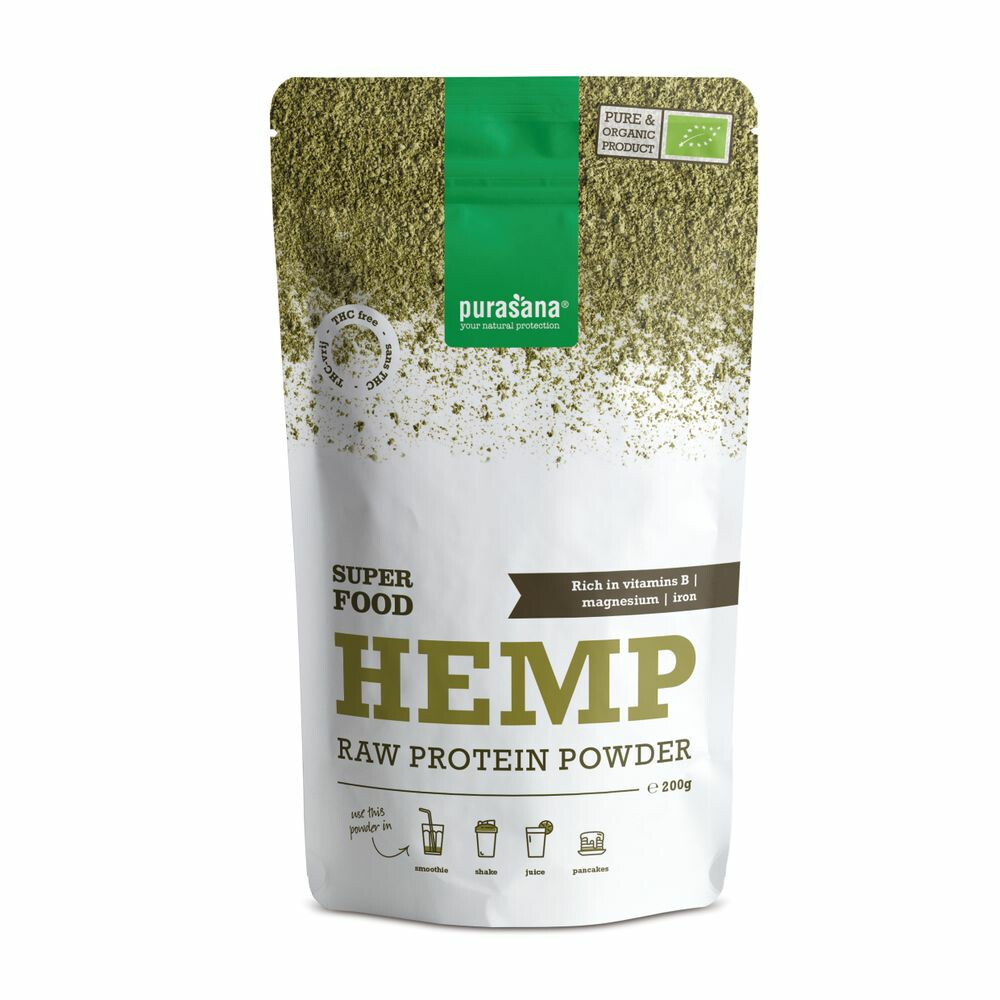 Purasana Superfood Hennep Proteinepoeder Bio200 gr