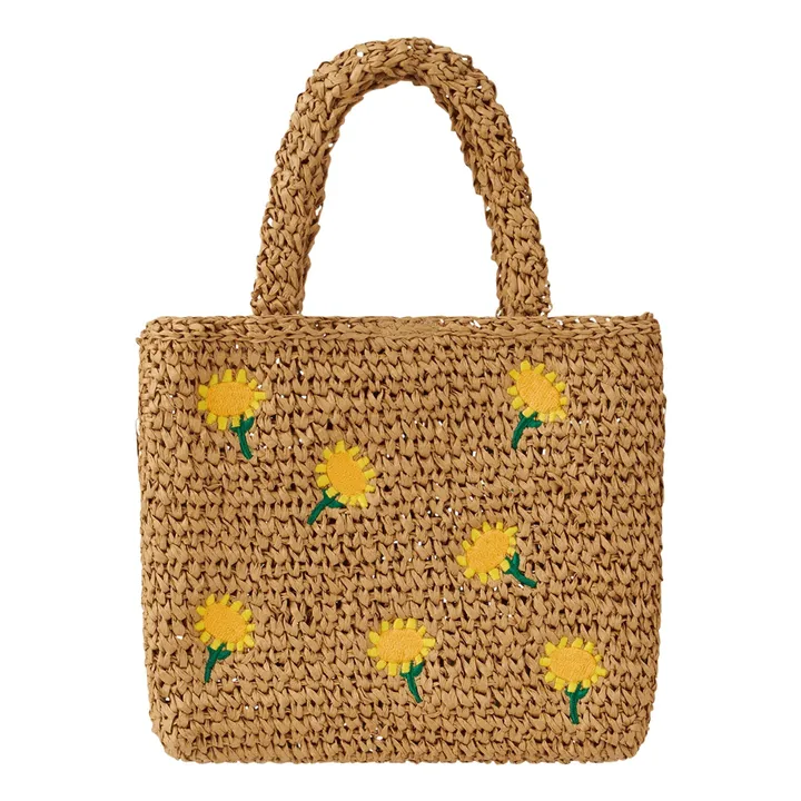 Stella McCartney Kids Sac en Paille Fleur | Jaune