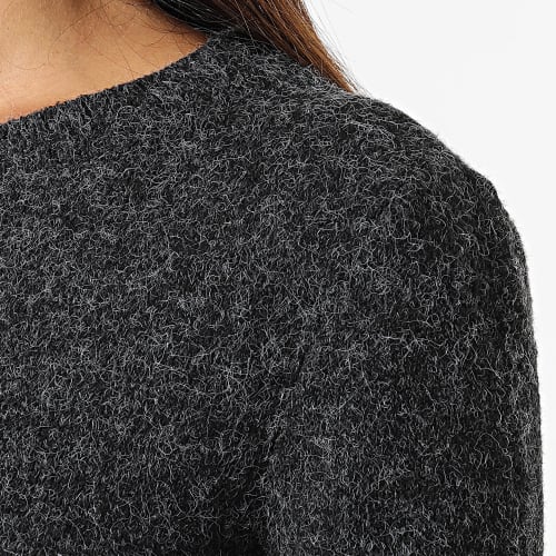 Robe Pull Femme Doffy Noir Chiné