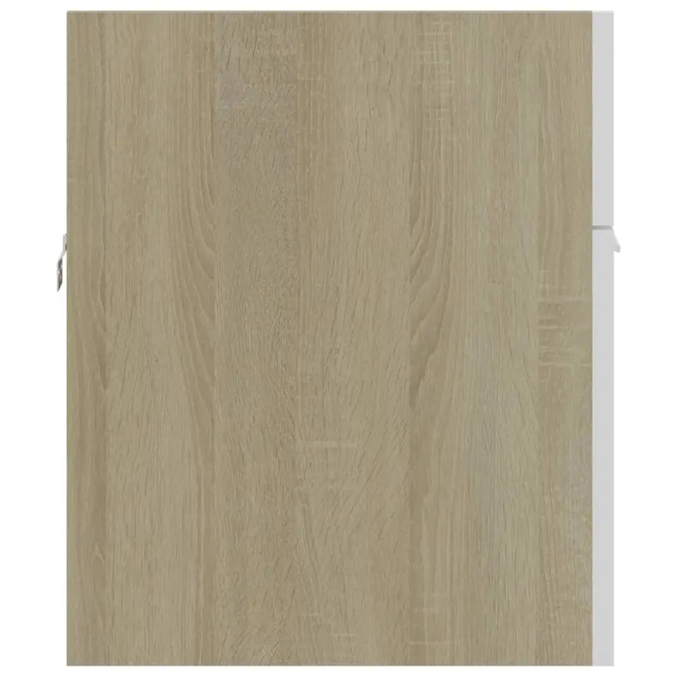 vidaXL - Wastafelkast - Wit - Bewerkt hout - 90 x 38.5 x 46 cm
