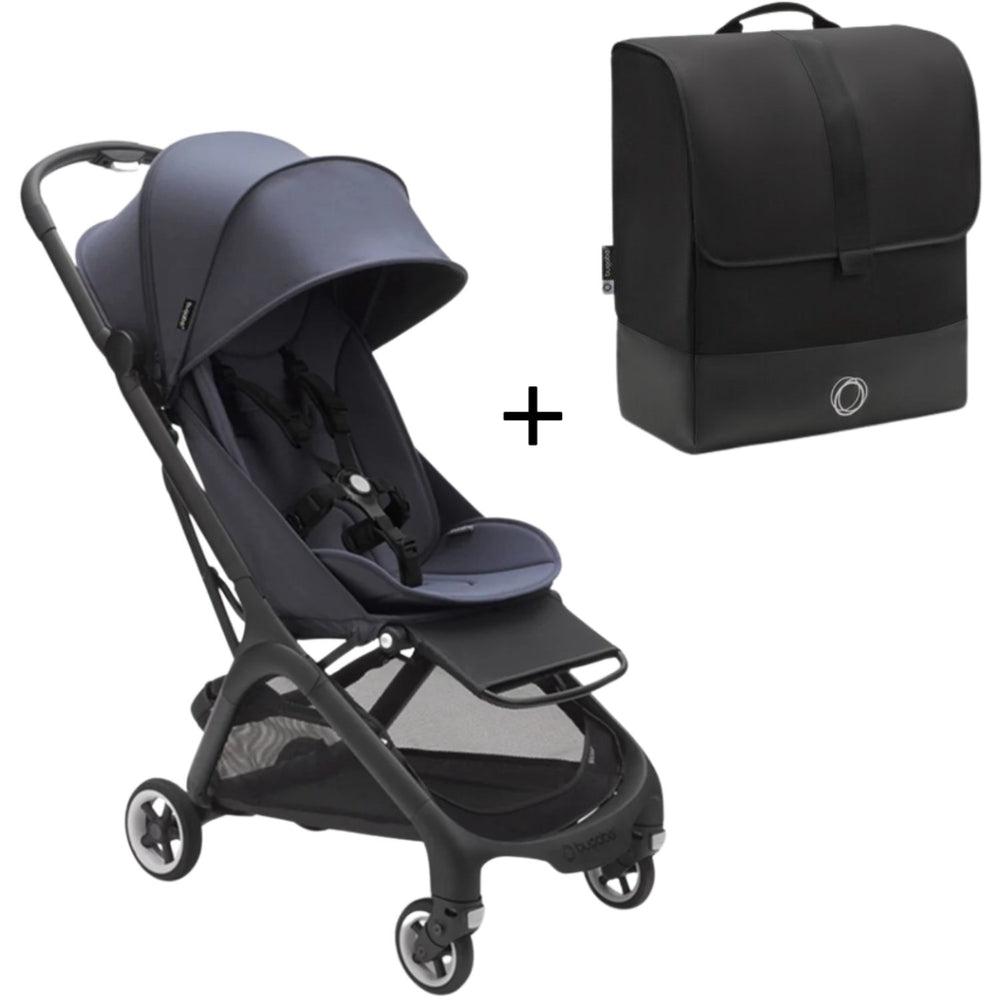 Køb Bugaboo Butterfly Klapvogn og Transportaske Blue Bundle