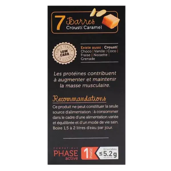 Protifast Lanche Rico em Proteínas, Caramelo Crocante, 7 barras