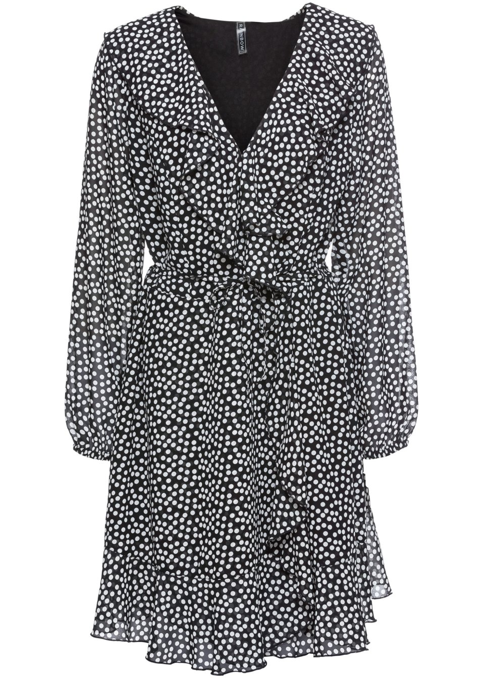 Robe style portefeuille à volants