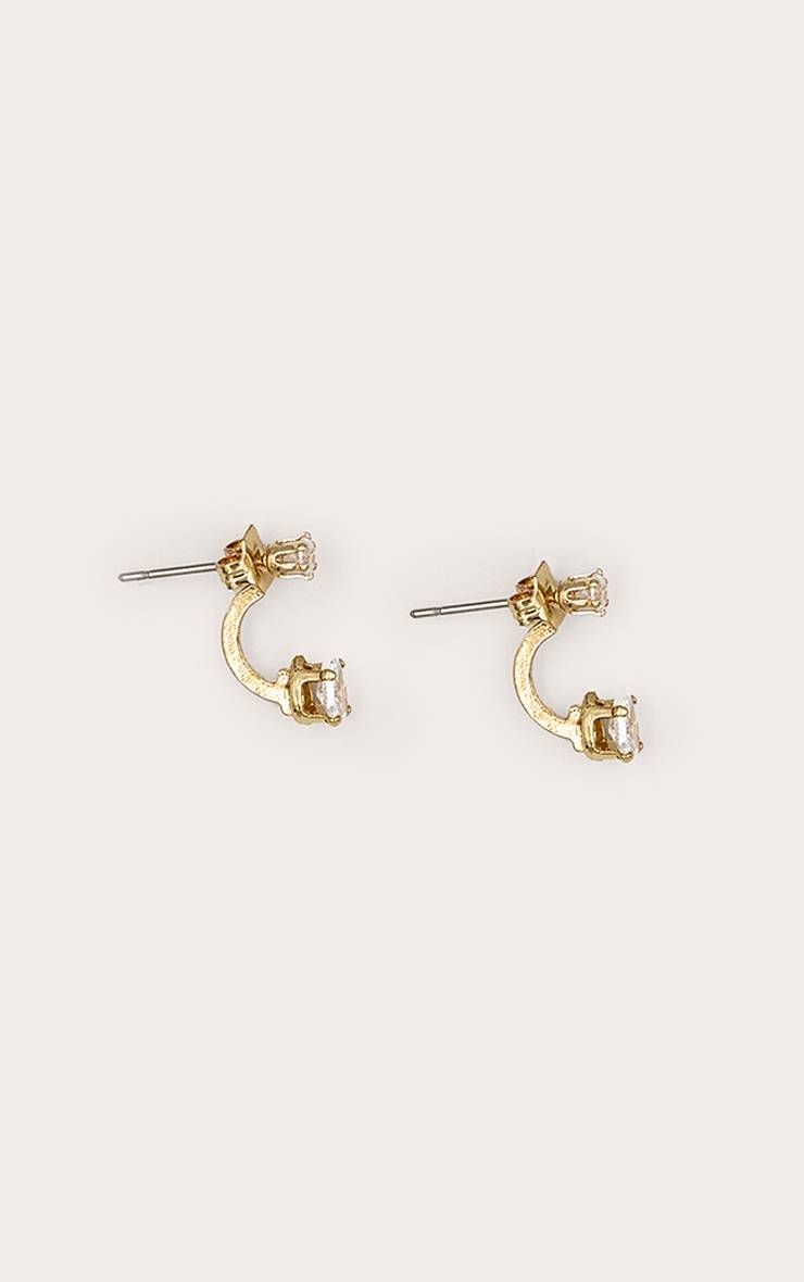 Boucles D'oreilles Courbées Ornées De Strass