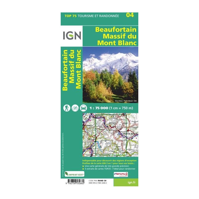 Beaufortin / Massif Du Mont Blanc - Carte topographique