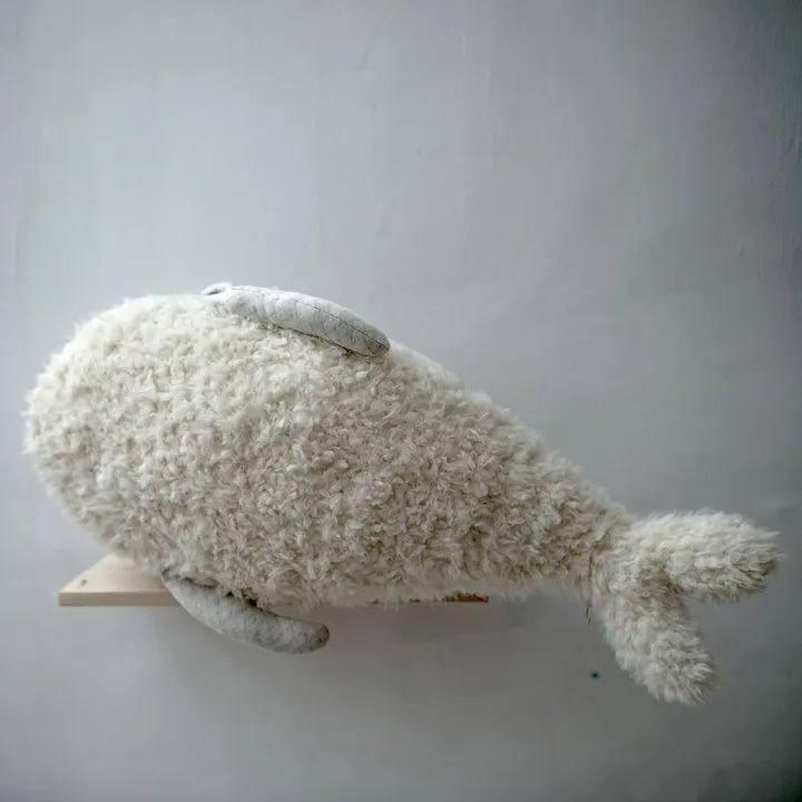 Bigstuffed Peluche géante baleine Albino 82 cm | Blanc
