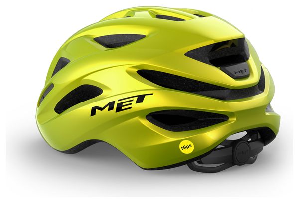 Casque MET Idolo Mips Lime Jaune Metallic Brillant