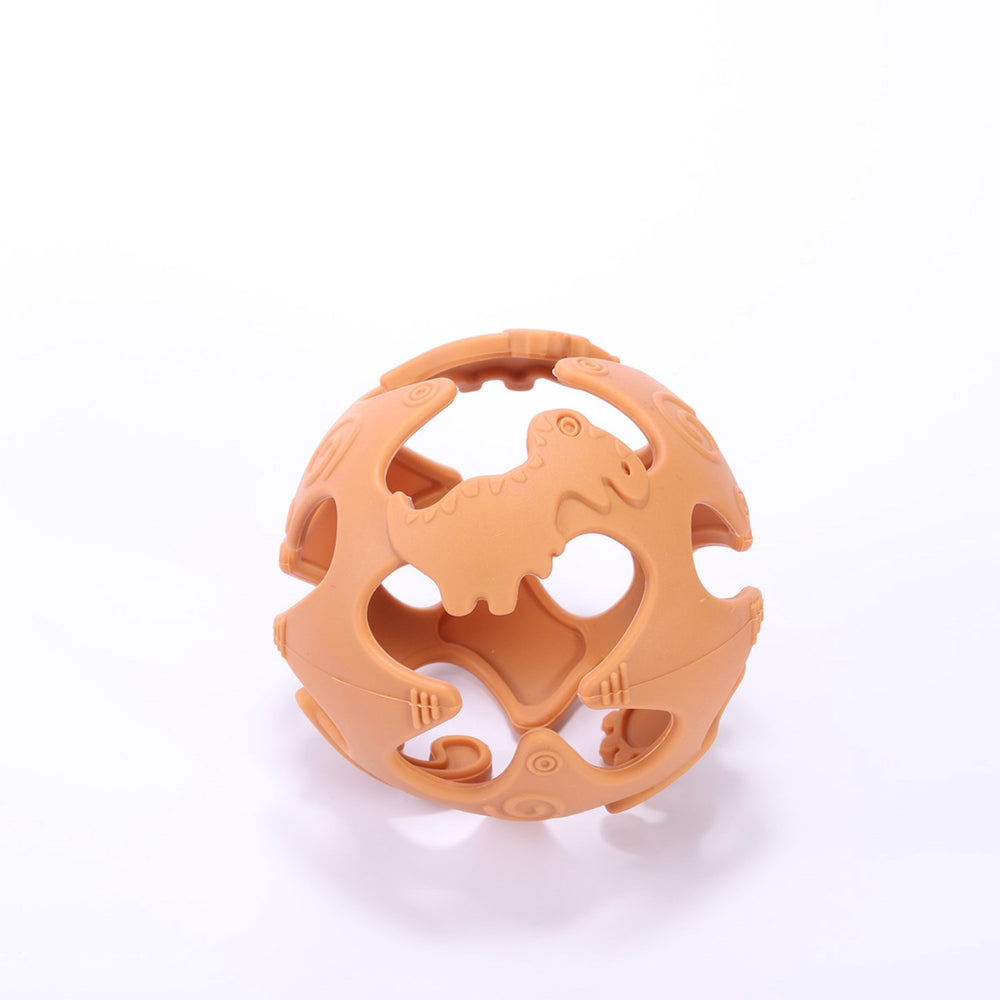 Køb Tiny Tot Ocher Silikone Bold Dino