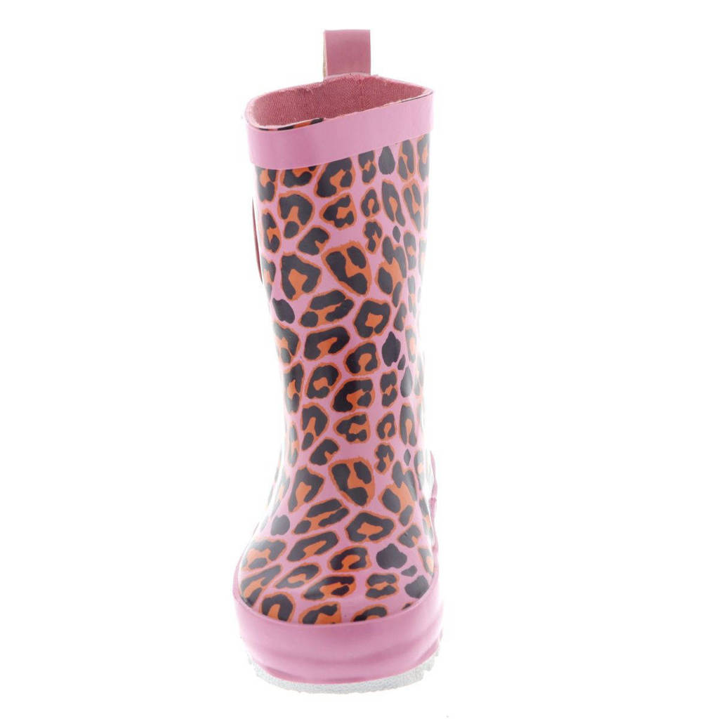 Shoesme RB20A092-Aregenlaarzen met panterprint roze