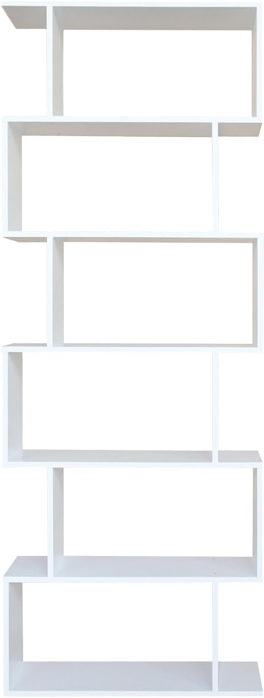HTI living Regal Thekla 70189 Bücherregal Standregal 6 Regalfächer Weiß
