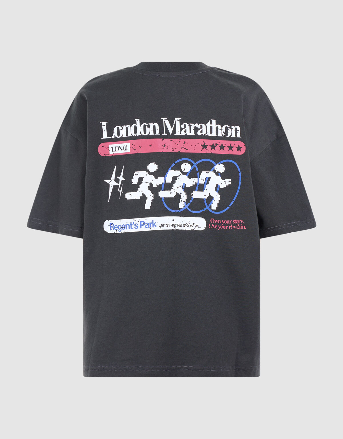 London Artwork T-shirt Donkergrijs