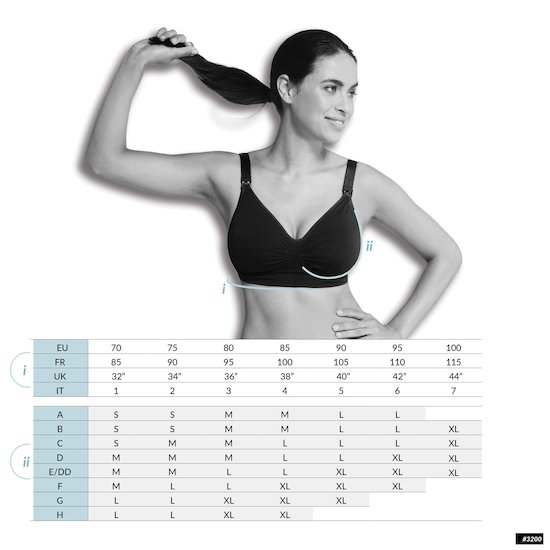 Soutien-gorge d'allaitement en coton bio   Noir        S   de               Carriwell