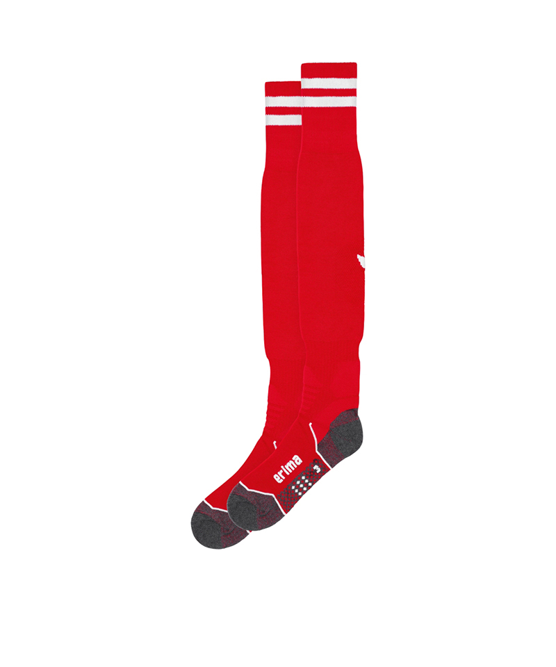 Erima Stutzenstrumpf Stripes Rot Weiss