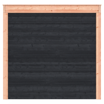 Tuinhuis Douglas Zwart Zweeds Rabat 545x255cm a-symmetrisch
