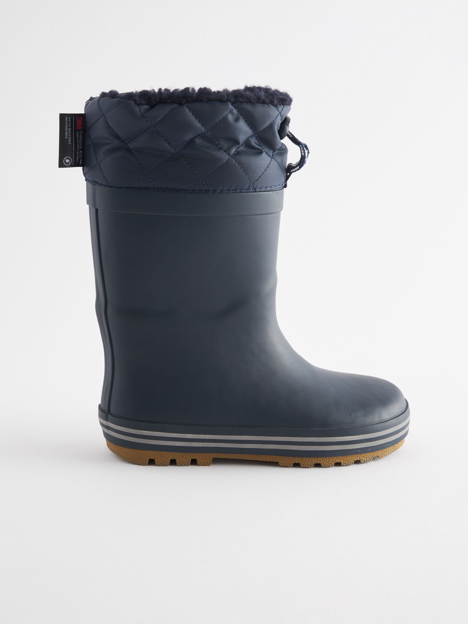 Marineblauw/blauw - Regenlaarzen met elastische boord