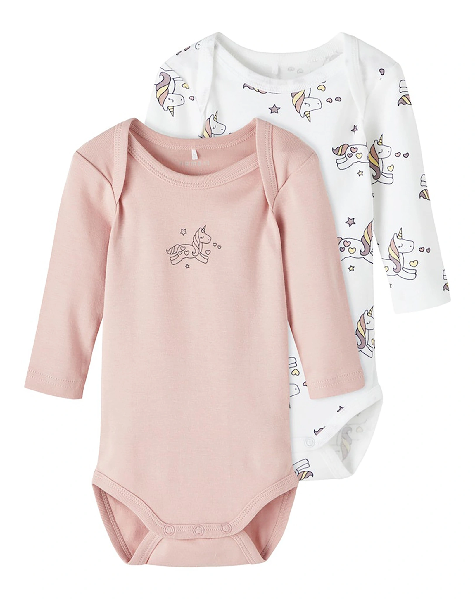 Langarmbody NBFBODY UNICORN 2er-Pack in bright white