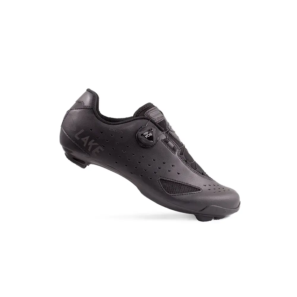 Lake CX177 Wielrenschoenen Reflective Zwart/Zwart Heren
