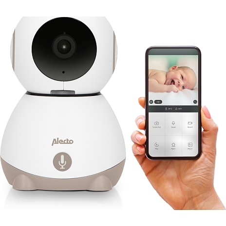 Alecto Wi-Fi babyalarm med kamera - beige