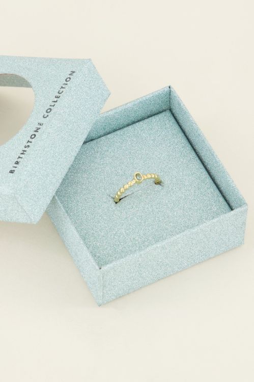 Geboortesteen ring