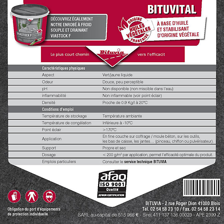 Dégoudronnant végétal Bituvital bitume 1L