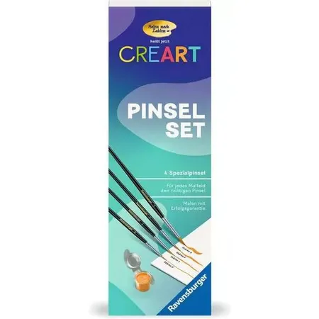 Ravensburger CreArt GER Pinselset in Blechdose D - Malen nach Zahlen