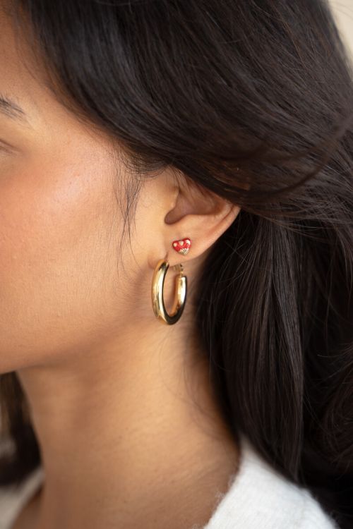 Studs rood mini hart