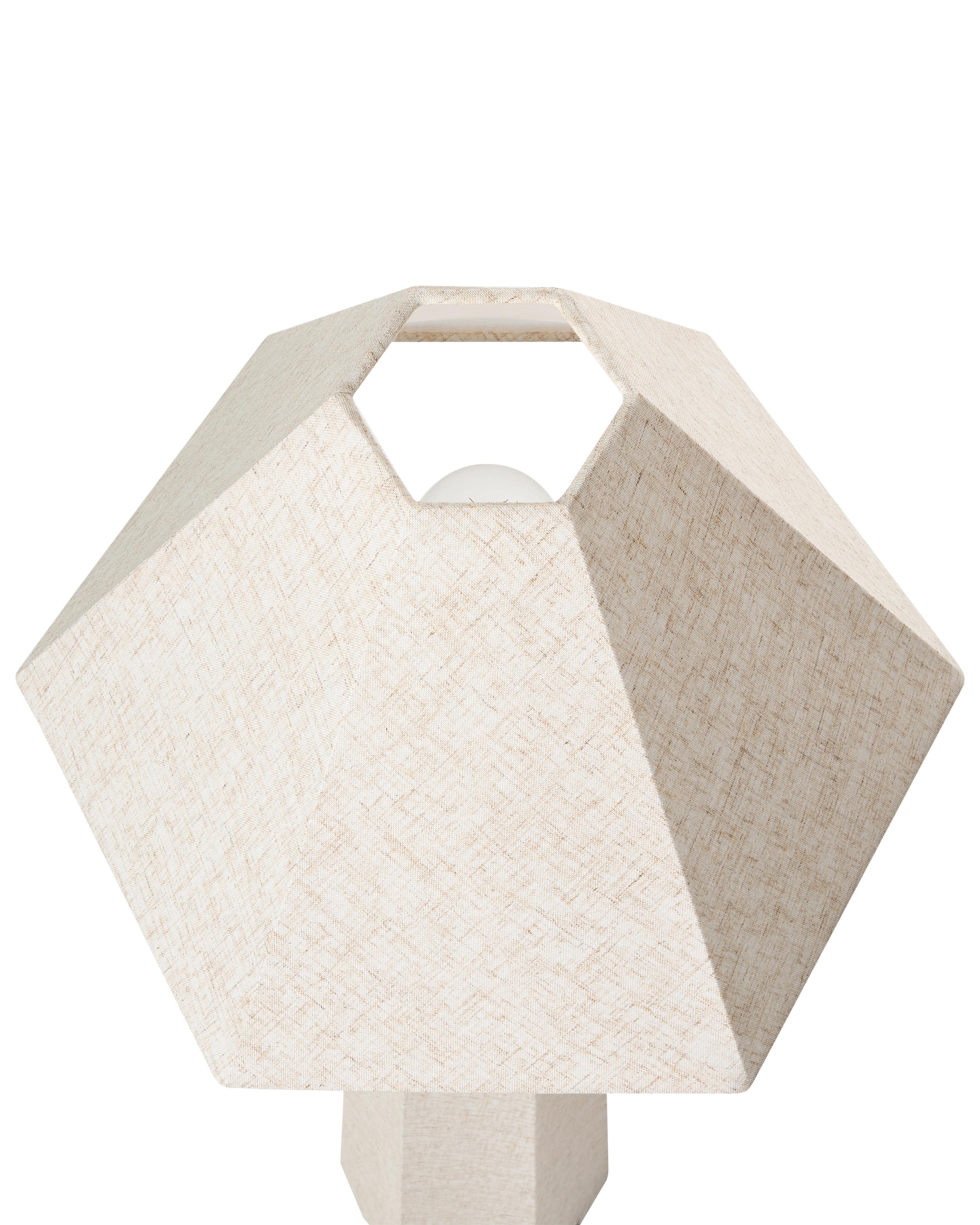 Staande lamp DEMBI Kunstlinnen Lichtbeige